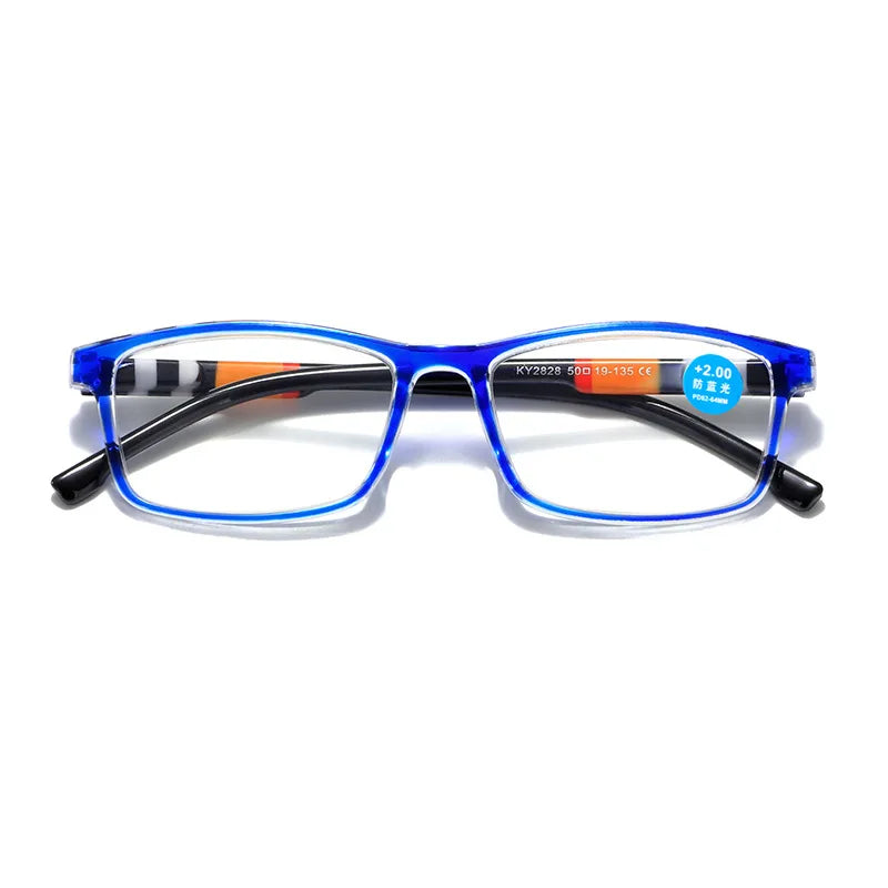 Lunettes de lecture anti-lumière bleue à ressort