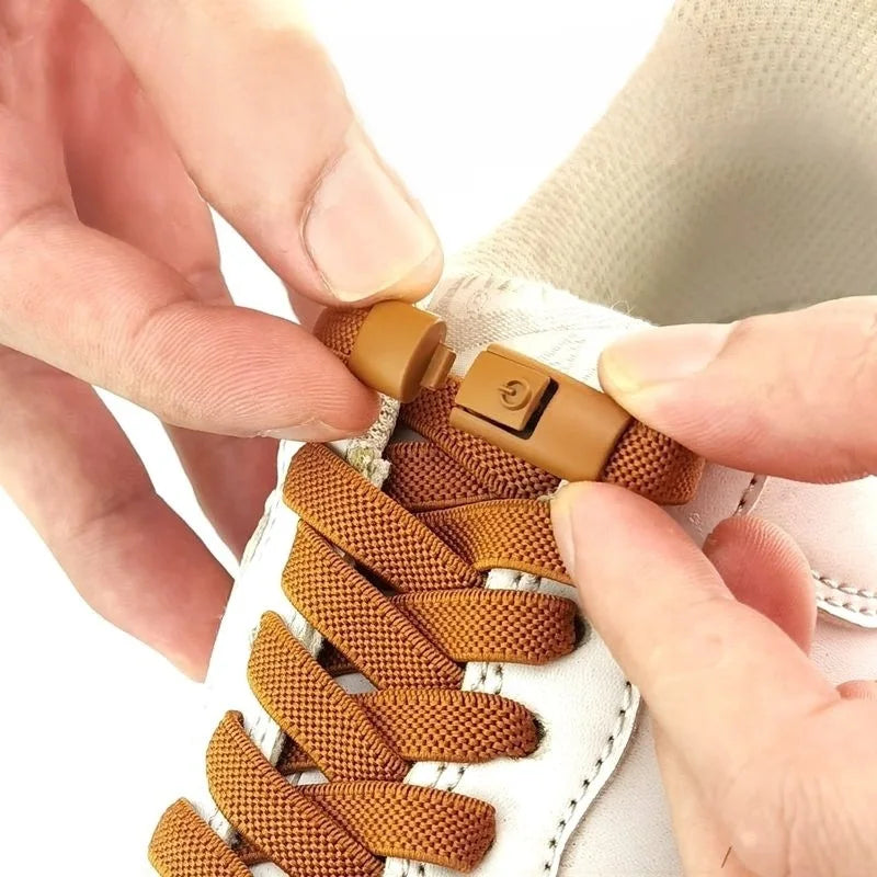 Lacets Élastiques Sans Nœuds 100CM avec Fermoirs Rapides Pour Baskets et Chaussures – 16 Couleurs
