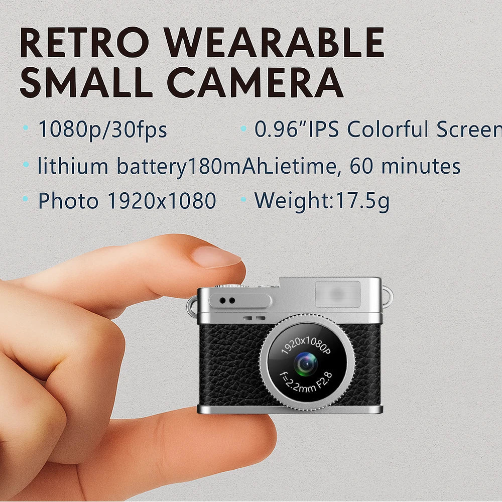 Mini Appareil Photo Rétro 1080P + Carte 64GB OFFERTE