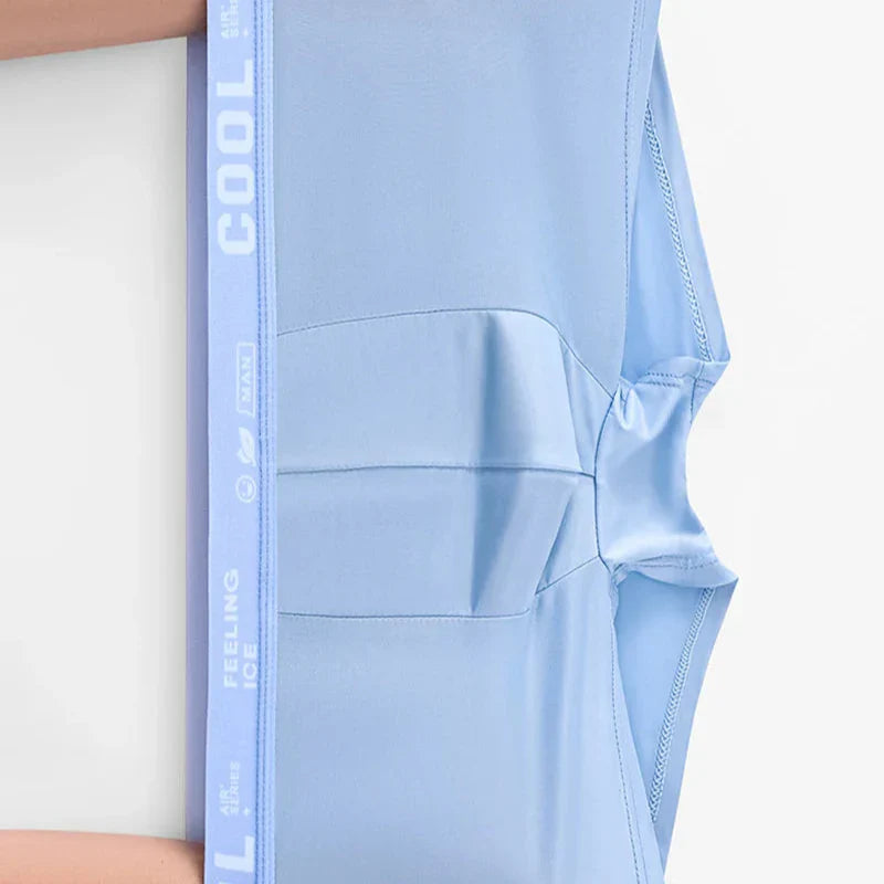 COOL - 4 Boxers Homme Ultra-Légers en Soie Glacée
