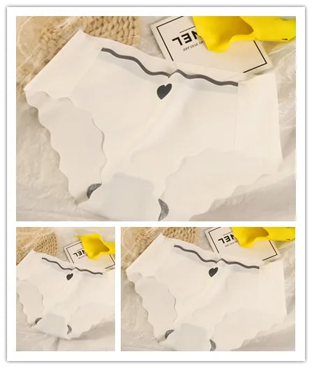 Little Heart - Lot de 3 Culottes en Soie Glacée Sans Couture