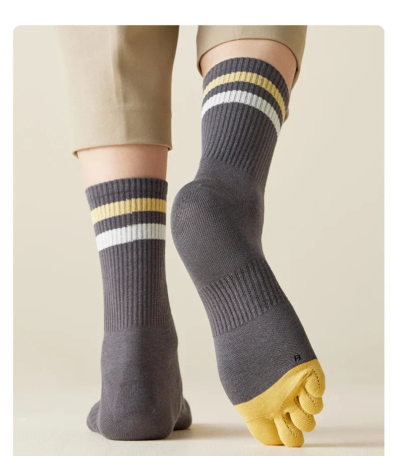 5 paires de Chaussettes Longues à 5 Doigts – Anti-Odeur & Anti-Frottement