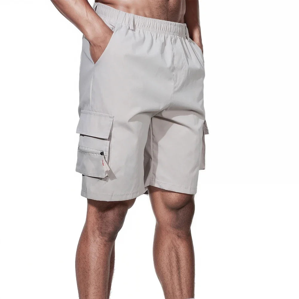 Short Cargo Homme Multi-Poches – Taille Élastique