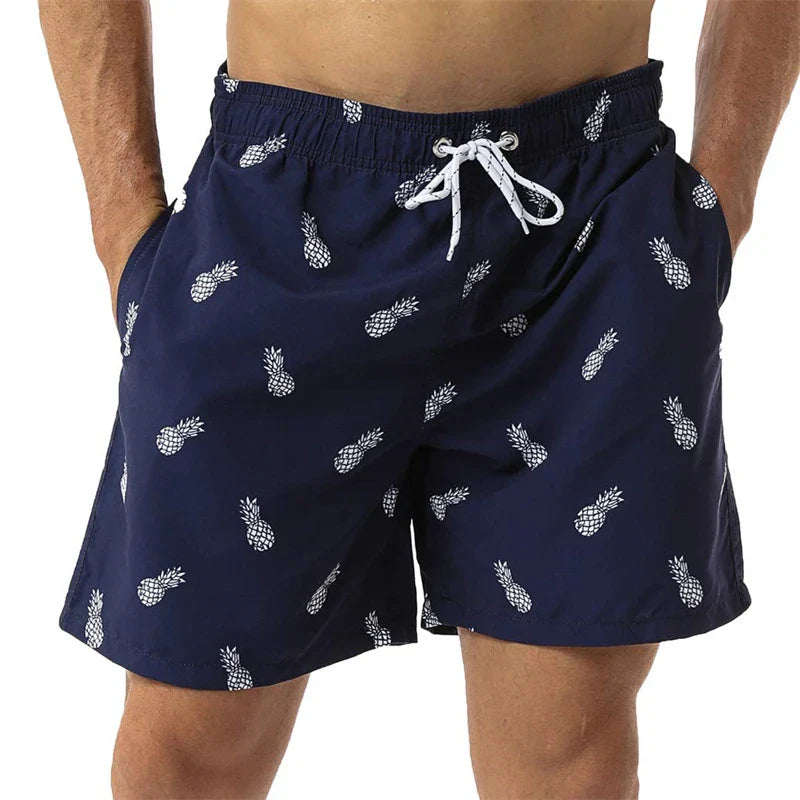 Short de Bain à Cordon et Différents Motifs