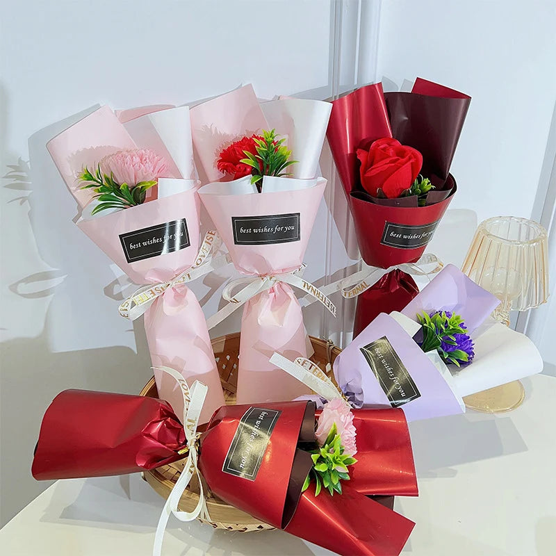 Bouquet de Fleurs en Crochet Fait Main & LED à Offrir