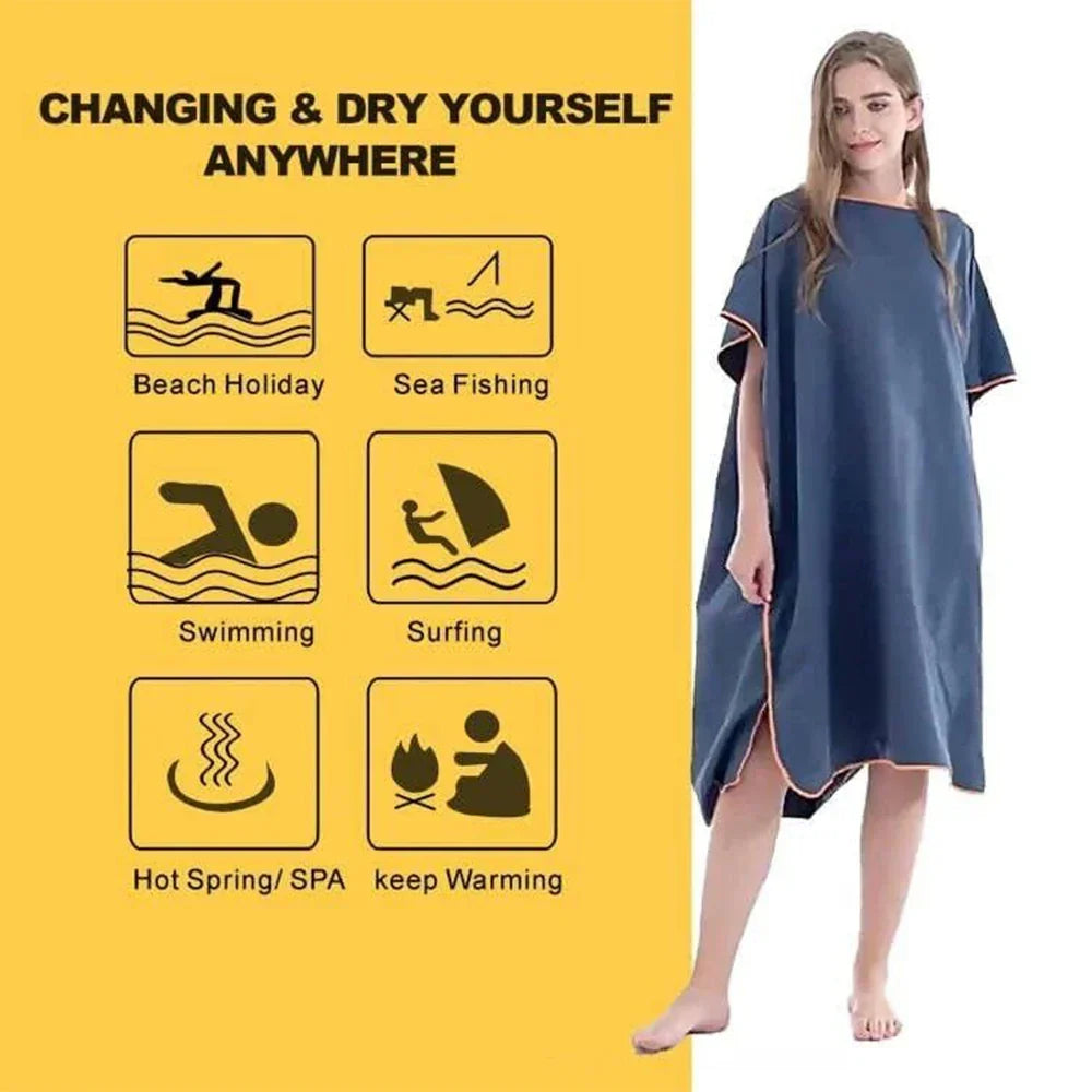 Poncho de Plage à Séchage Rapide