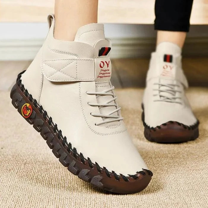 Bottines en similicuir intérieur fourré