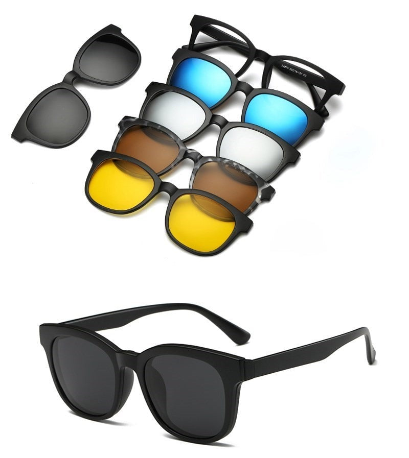 Lunettes de Soleil Polarisées Magnétiques 6 en 1