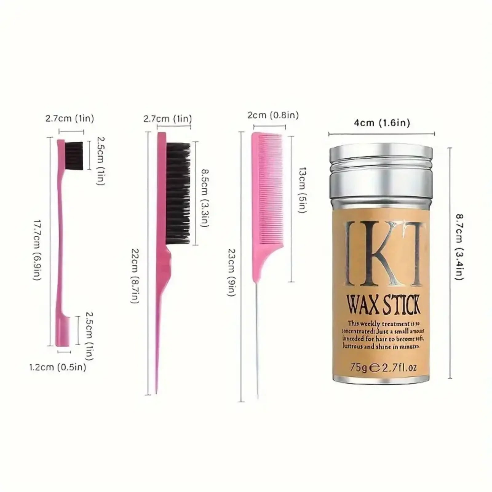 2x Barra de cera para el cabello antiencrespamiento - Cepillos y peines GRATIS