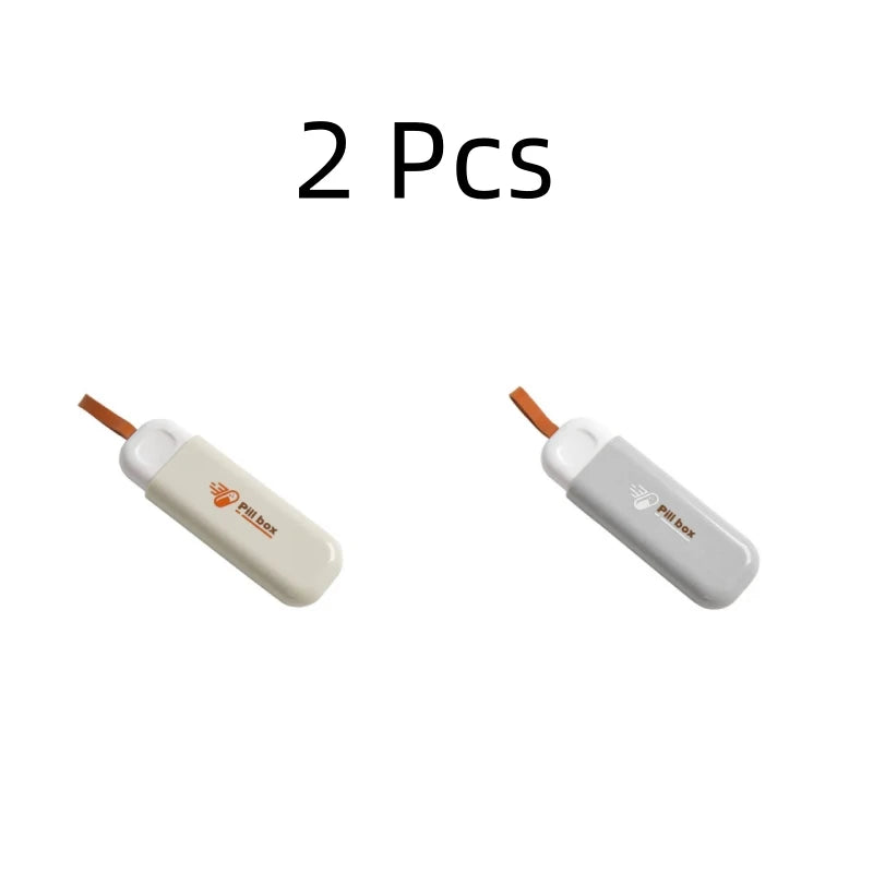 Lot de 2 Mini Piluliers à 3 Compartiments