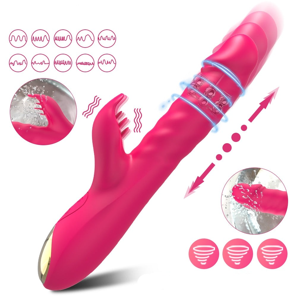 Vibromasseur Stimulation de Poussée Perlée