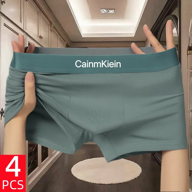 Lot de 4 Boxers Homme avec Élasthanne – Extensibles, Respirants & Confortables