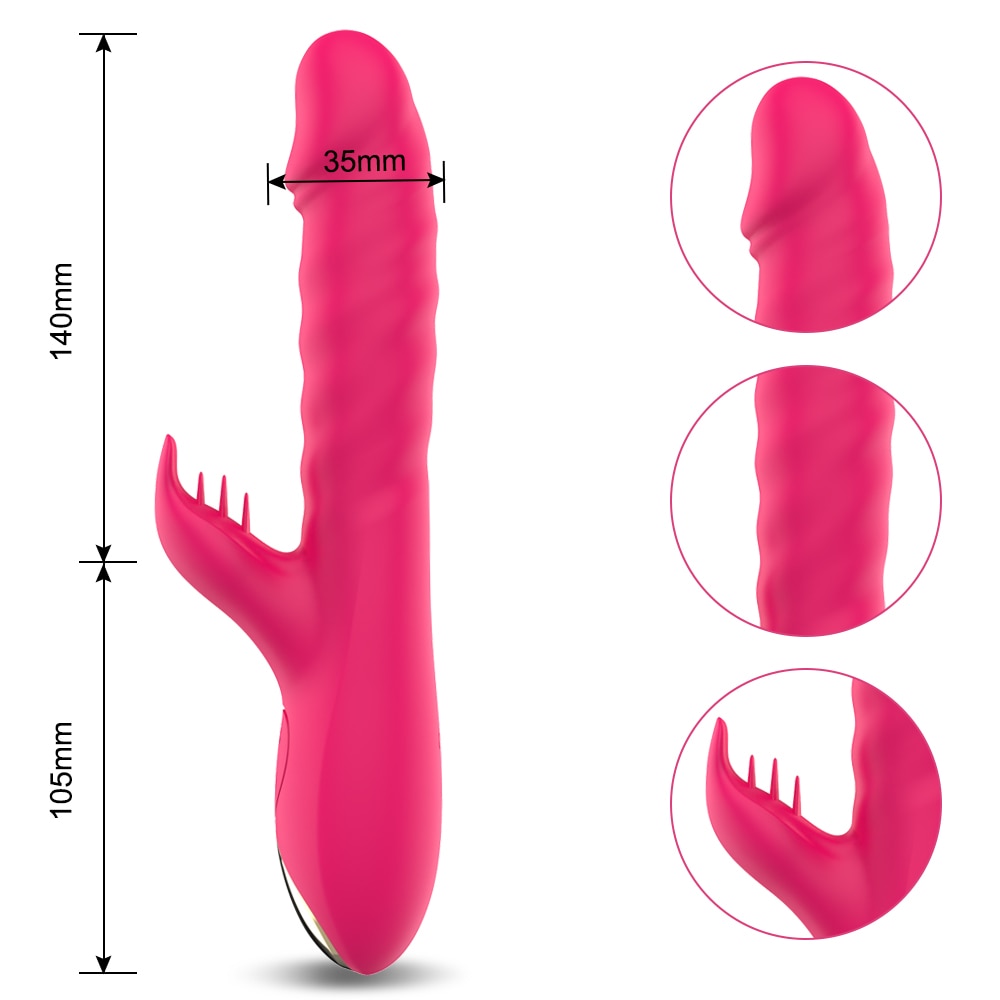 Vibromasseur Stimulation de Poussée Perlée