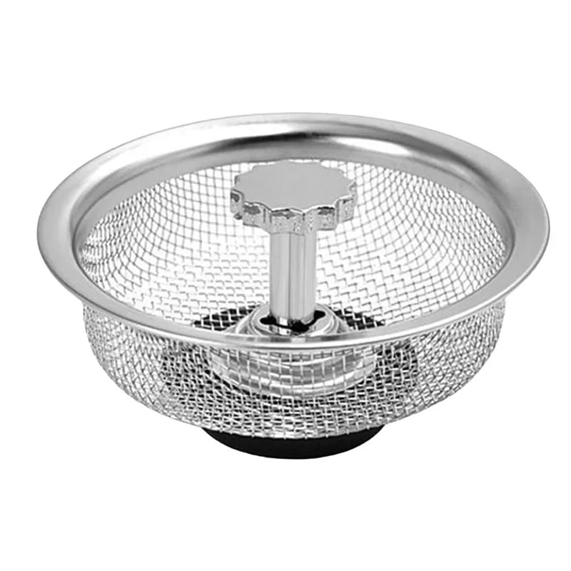 Filtres d’Évier de Cuisine en Acier Inoxydable – Panier Attrape-Déchets avec Bouchon Amovible – 2 ACHETÉS = 1 OFFERT