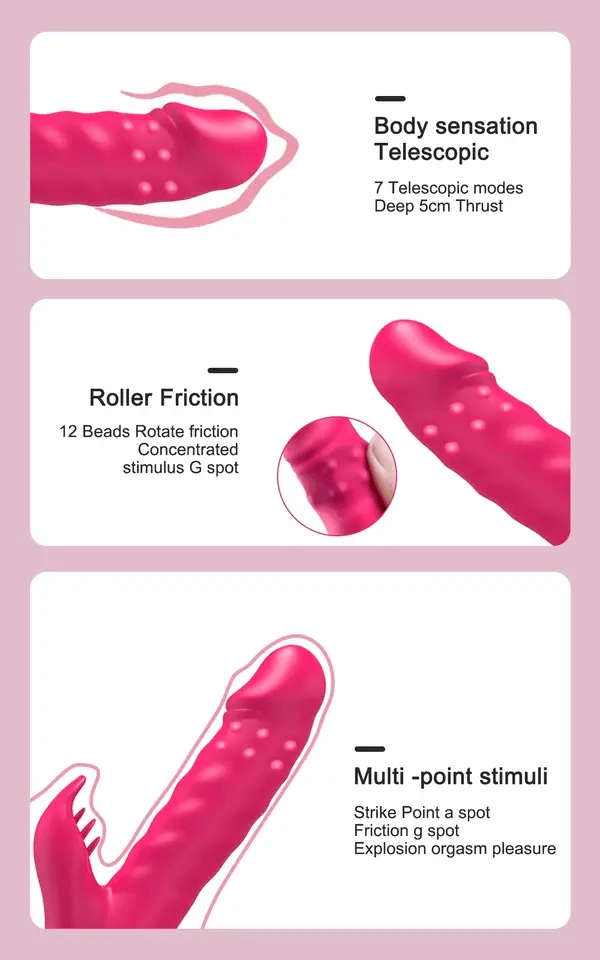 Vibromasseur Stimulation de Poussée Perlée