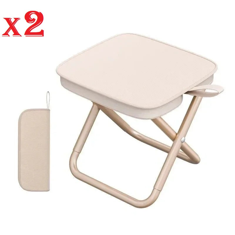 2x Mini Tabouret pliant - Ultra compact