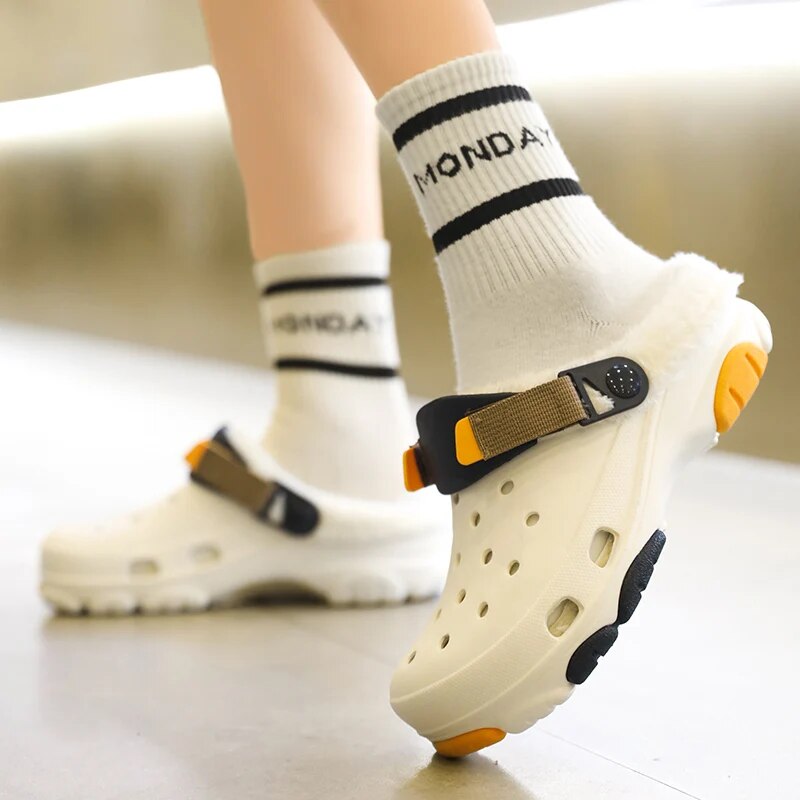 Sabots Fourrées d'Extérieur Antidérapants