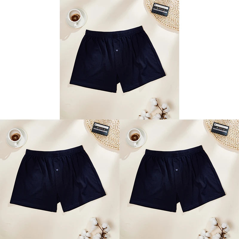 Lot de 3 Boxers Homme en Coton et Élasthanne – Doux, Respirants et Sans Couture