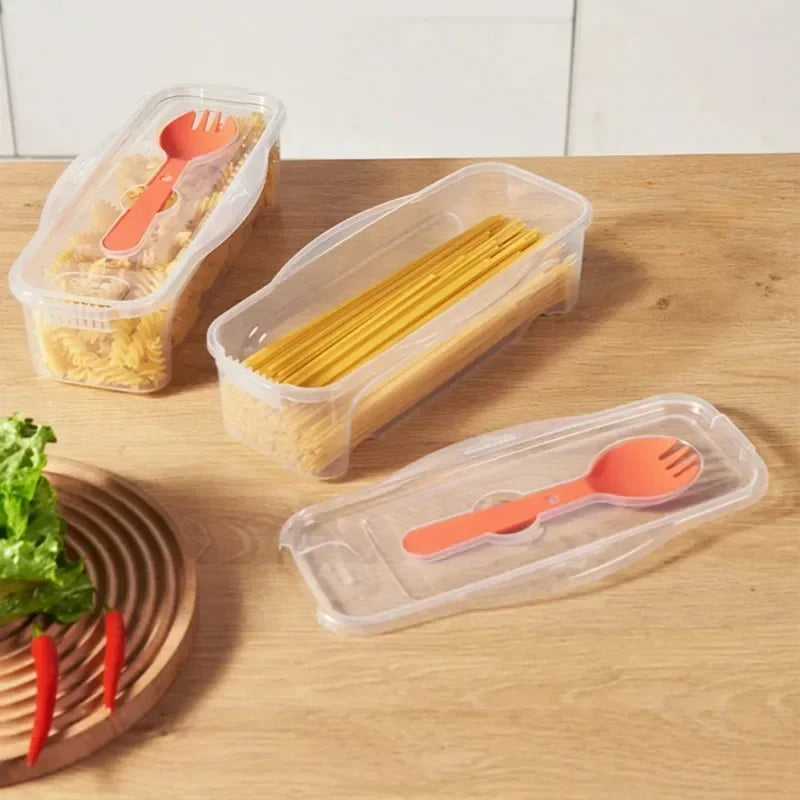Boîte de Cuisson pour Pâtes au Micro-Ondes - Passoire & Fourchette