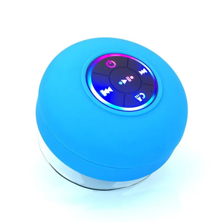 Enceinte Bluetooth Étanche IPX4 avec Lumières LED – Haut-Parleur Portable à Ventouse pour Douche et Outdoor