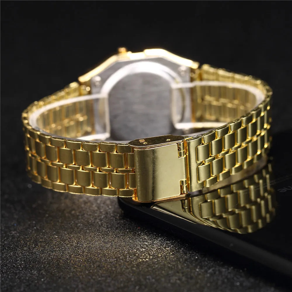 Montres numériques pour hommes et femmes style rétro
