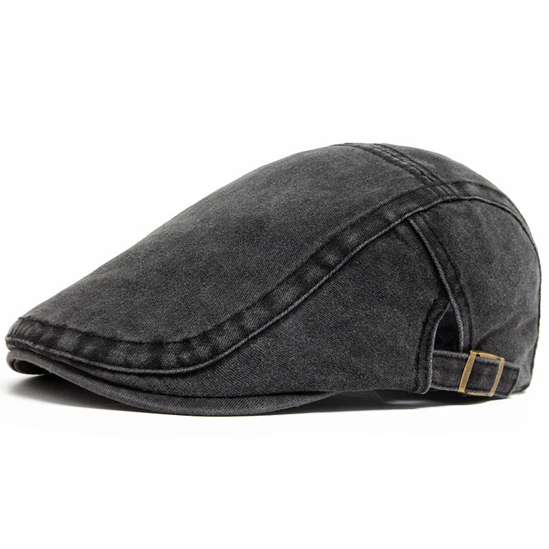 Béret Vintage en Denim Réglable Homme