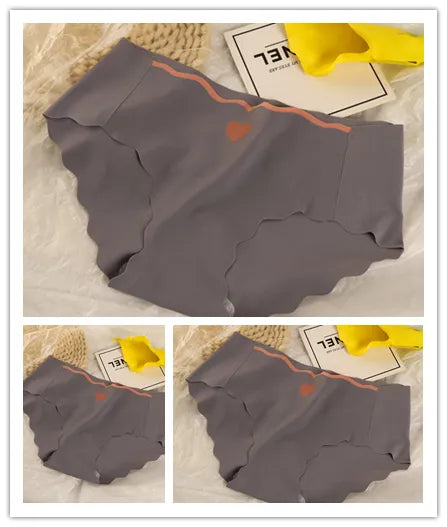 Little Heart - Lot de 3 Culottes en Soie Glacée Sans Couture