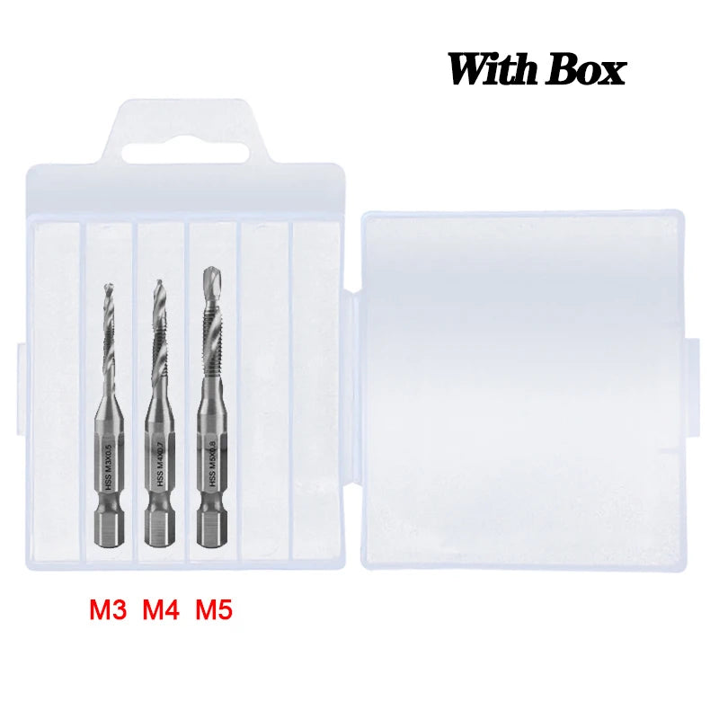 Jeu de Forets à Tarauder à Tige Hexagonale Plaqués Titane