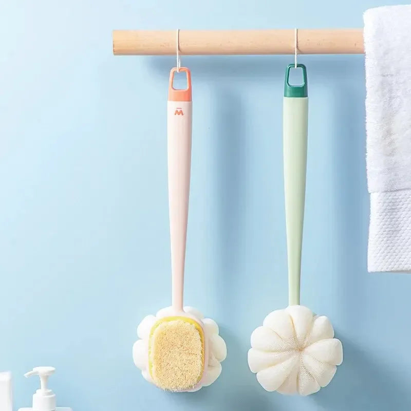 Brosse 2 en 1 Brosse & Fleur de Douche pour Dos à Long Manche - Nettoie & Exfolie