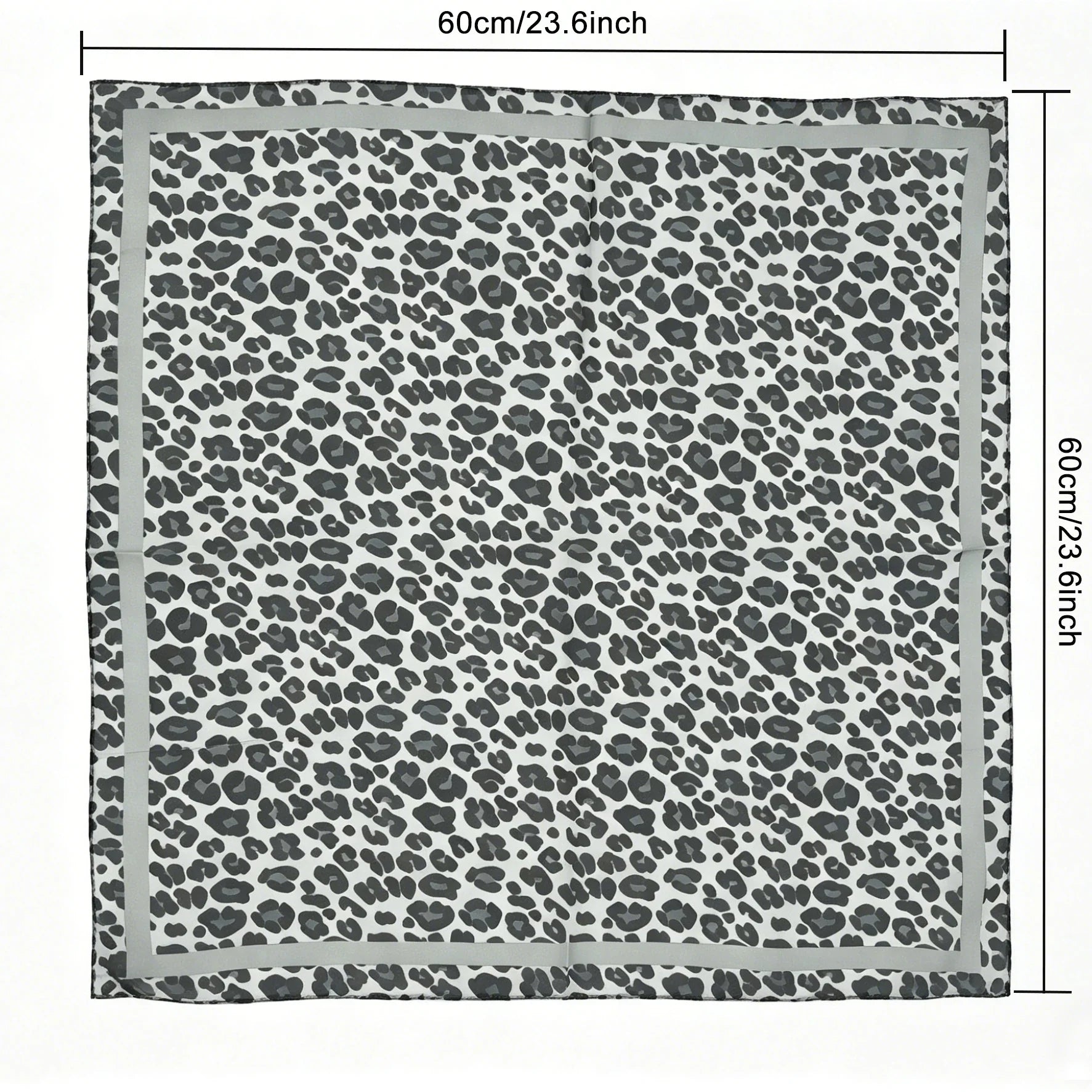 Foulard en Mousseline à Motifs Léopard Femme 60CM– Fermeture à Boucle Magnétique