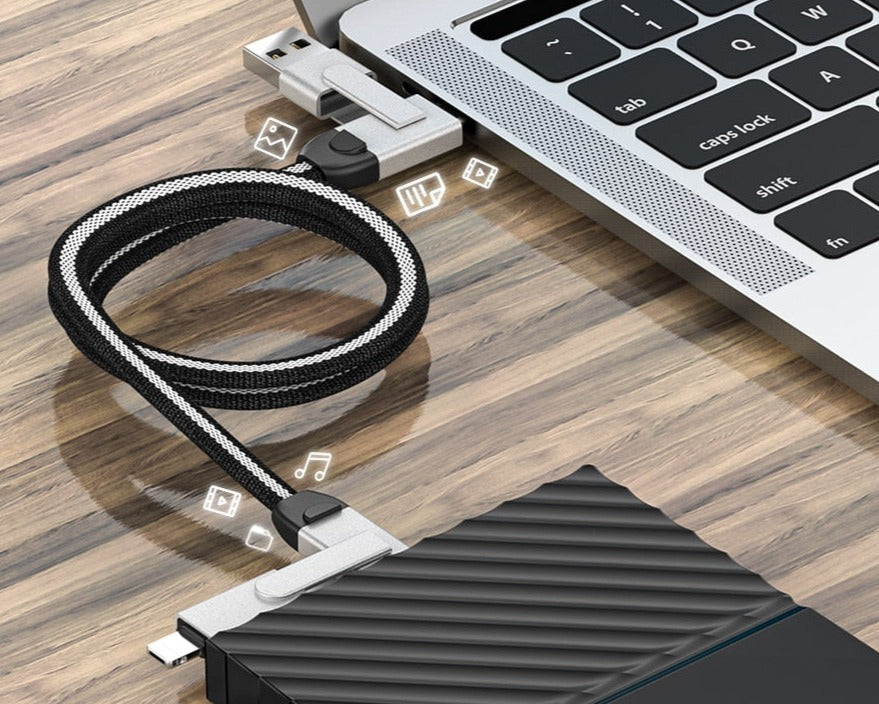 Câble USB 4en1 en métal - Charge Rapide