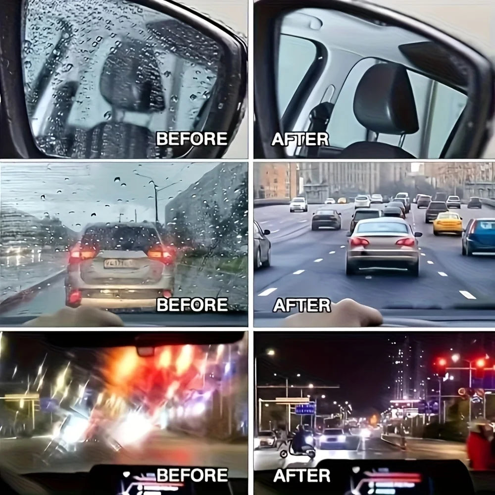 Liquide Concentré de Traitement Hydrophobe pour Pare-Brise – Protection Anti-Pluie, Anti-Buée et Clarté Longue Durée