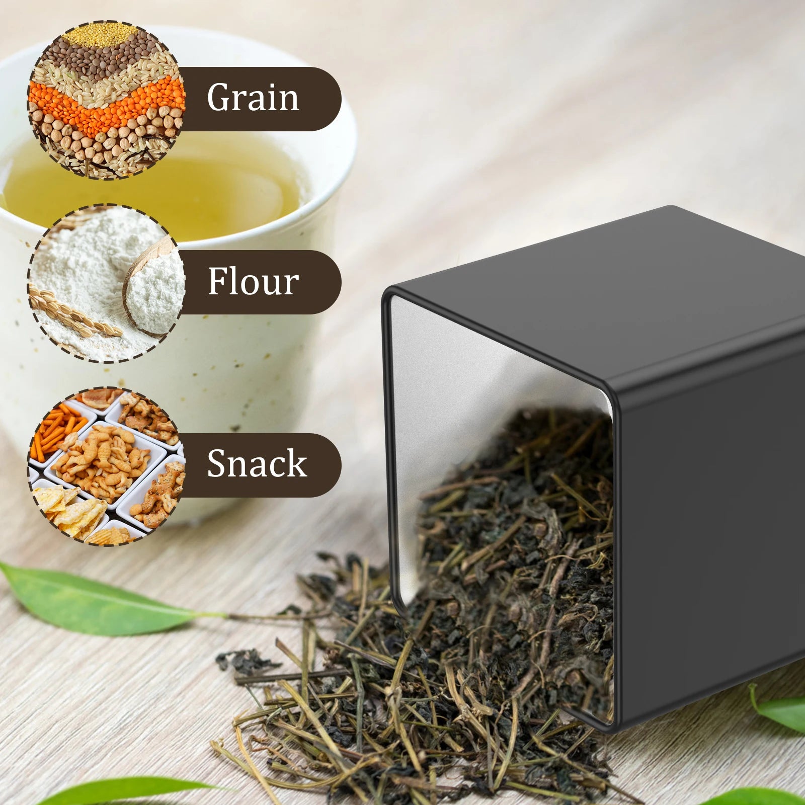 Lot de 3 Boîtes de Conservation Thermiques - Thé, Café & Sucre