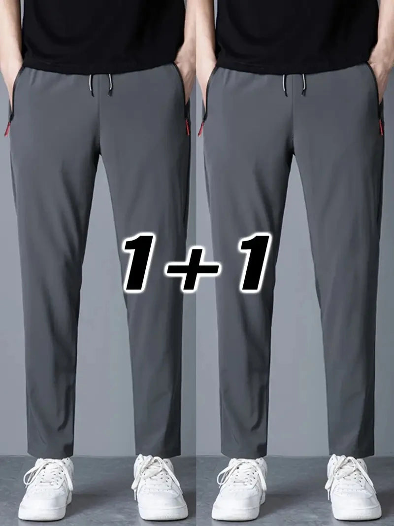 Lot de 2 Pantalons Décontractés Stretch Coupe Droite - Homme