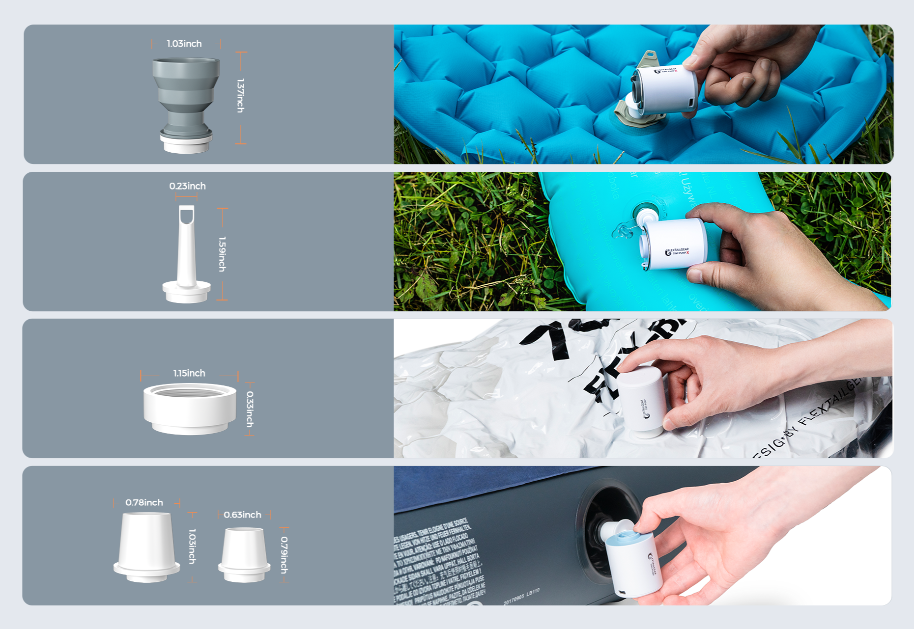 Mini Pompe à Air avec Lumière LED