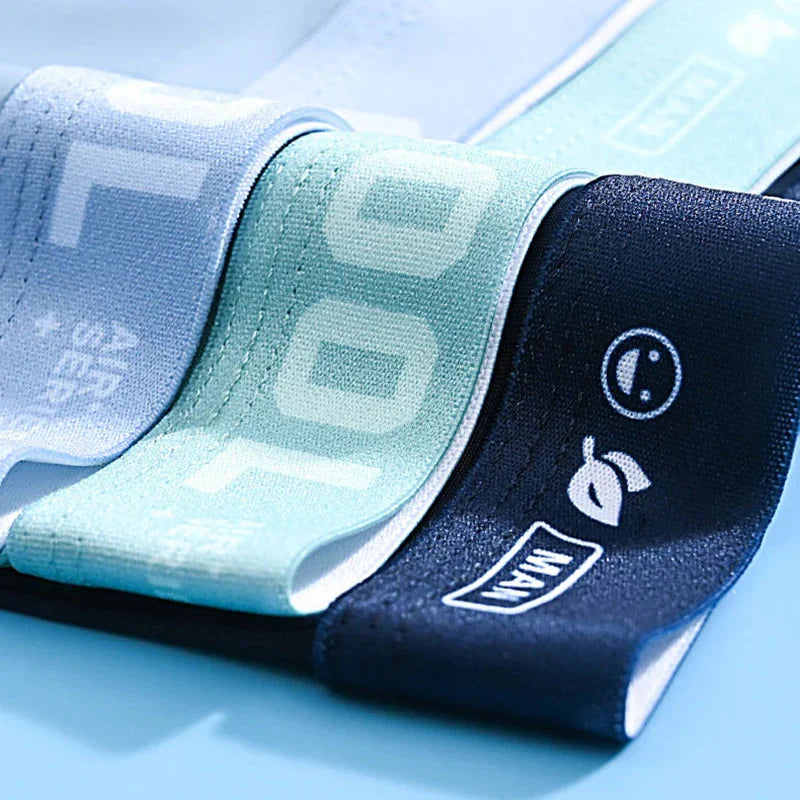 COOL - 4 Boxers Homme Ultra-Légers en Soie Glacée