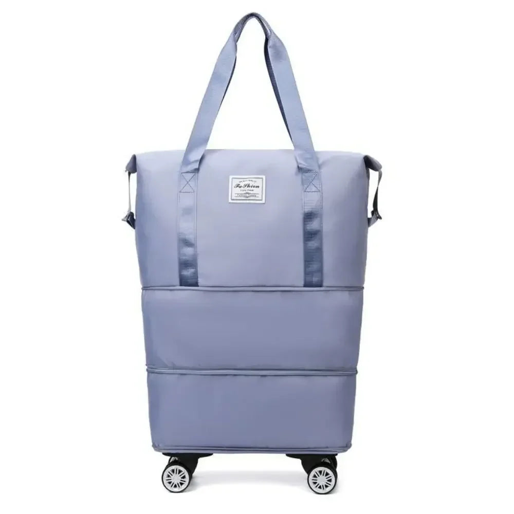 Sac de Voyage Extensible à Roulettes Amovibles – Grande Capacité, Compartiment Sec/Humide, Bagage Léger & Multifonctions