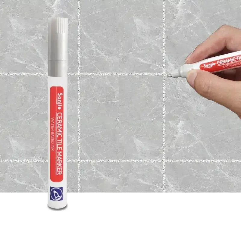 3x Stylo marqueur blanc étanche pour joints de carrelage — retouche mur, sol et salle de bains