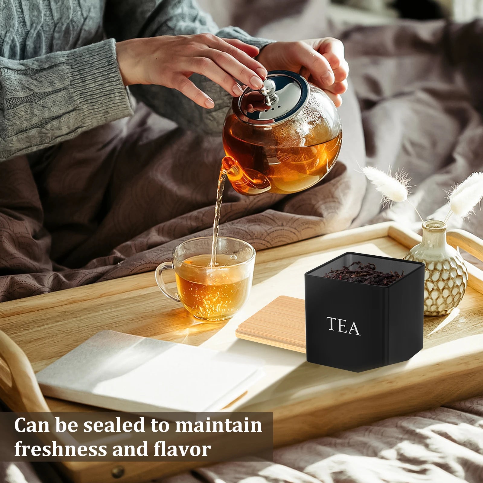 Lot de 3 Boîtes de Conservation Thermiques - Thé, Café & Sucre