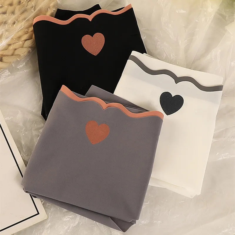 Little Heart - Lot de 3 Culottes en Soie Glacée Sans Couture