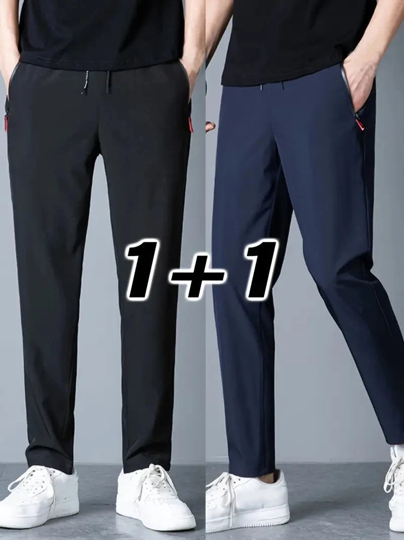 Lot de 2 Pantalons Décontractés Stretch Coupe Droite - Homme