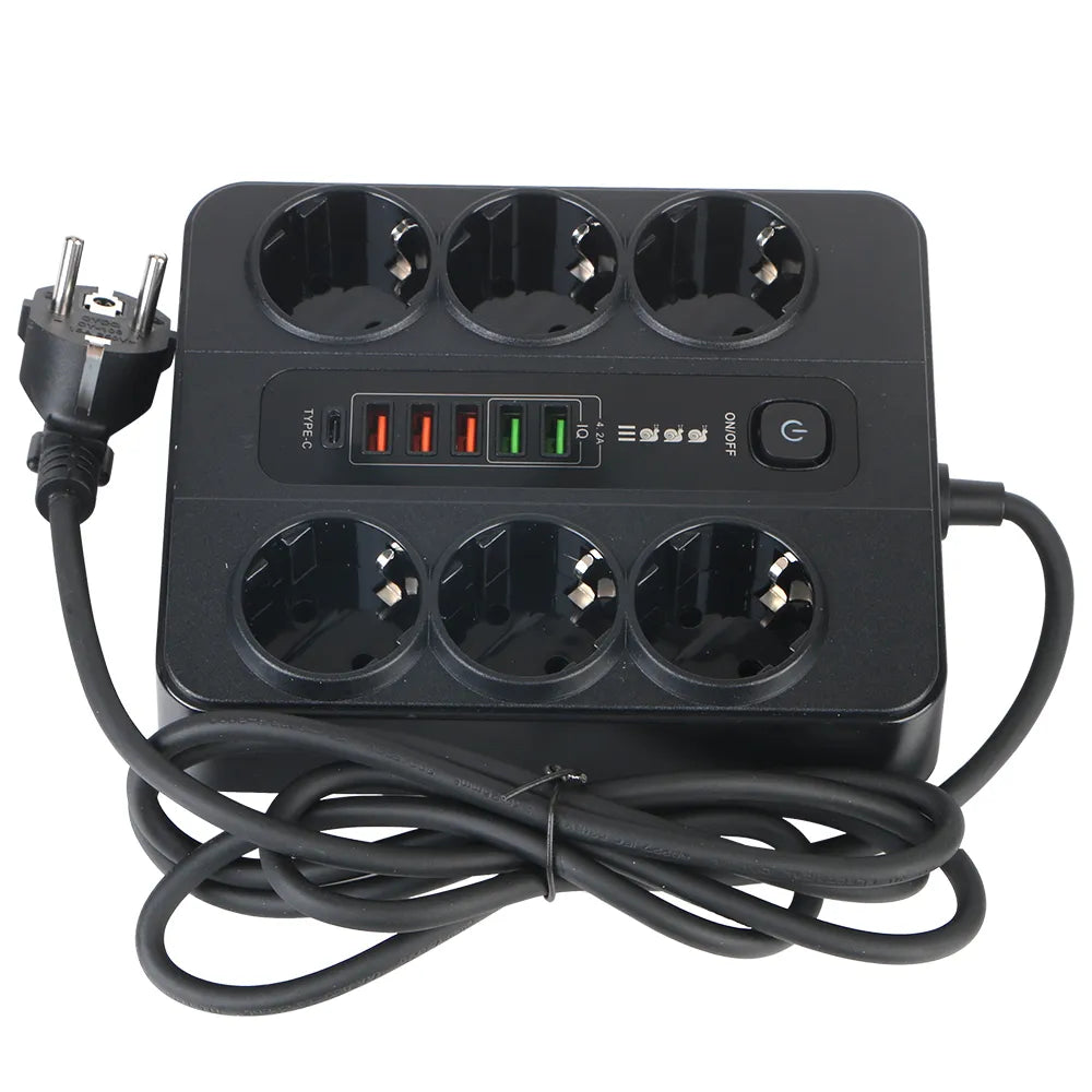 Multiprise 12 en 1 avec bouton