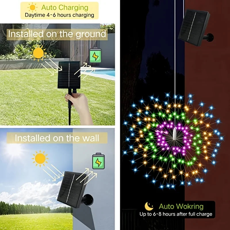 Lot de 4 Lumières Solaires Suspendues