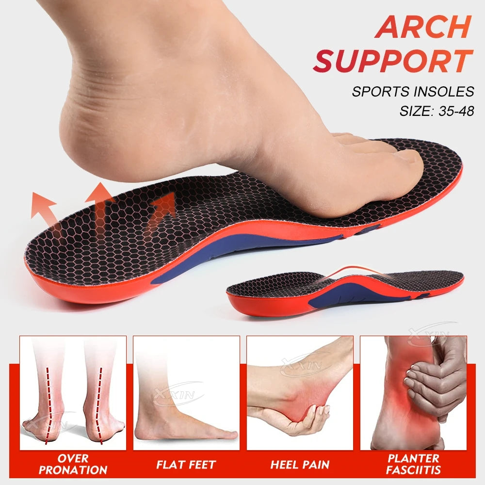Semelles Orthopédiques à Soutien de la Voûte Plantaire, Amorti Anti-Chocs & Confort du Talon – Tailles 35 à 48)
