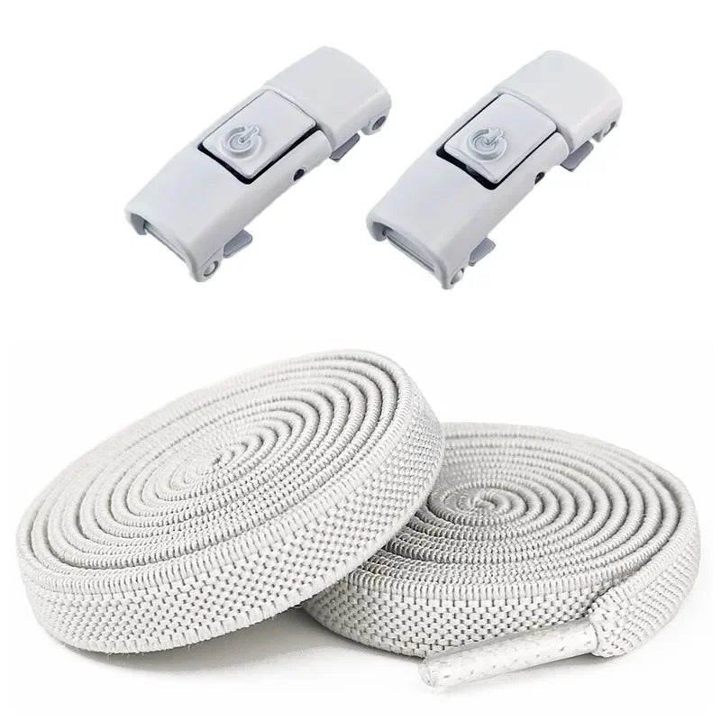Lacets Élastiques Sans Nœuds 100CM avec Fermoirs Rapides Pour Baskets et Chaussures – 16 Couleurs