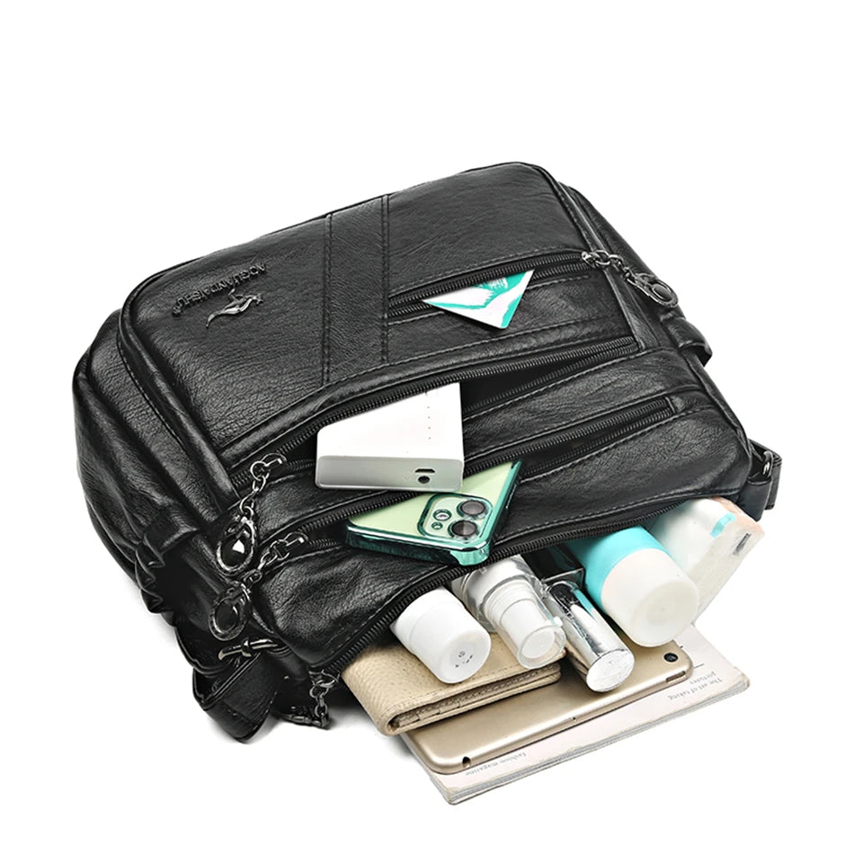 Sac à bandoulière en cuir PU souple