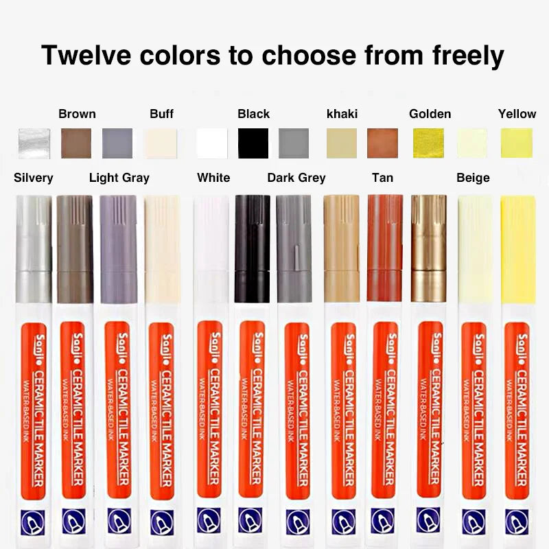 3x Stylo marqueur blanc étanche pour joints de carrelage — retouche mur, sol et salle de bains