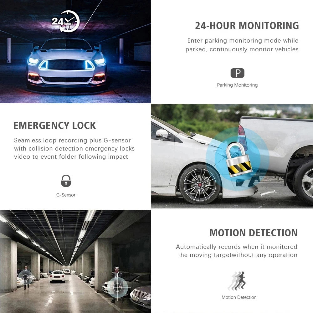 Triple Caméra Tableau de Bord