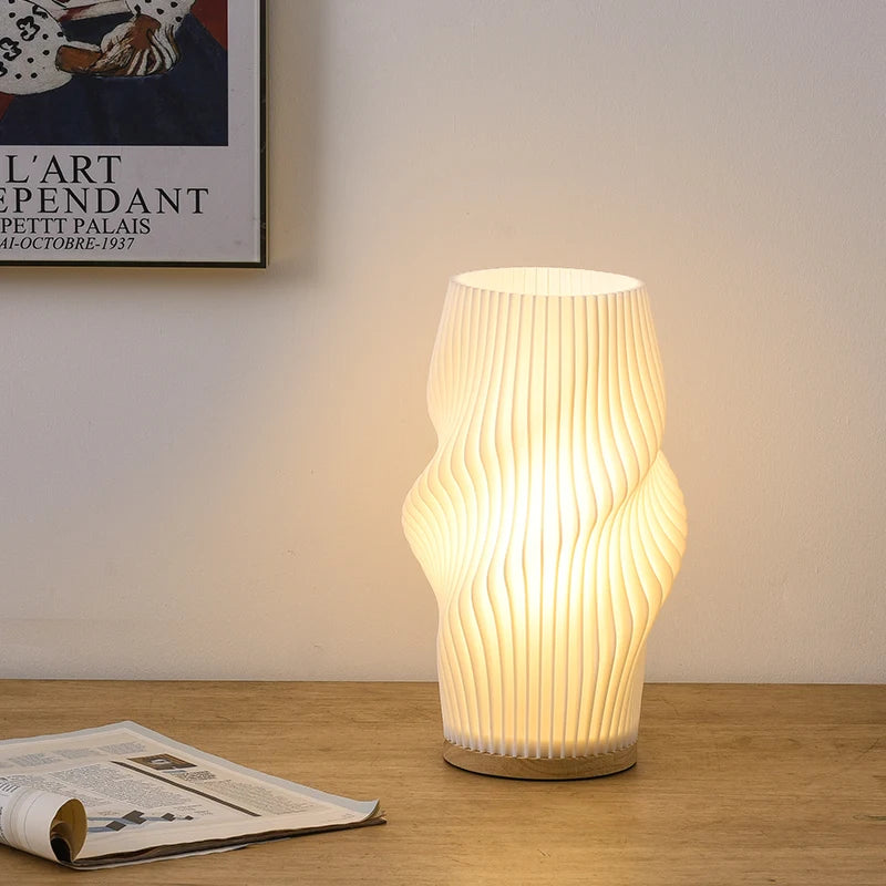 Lampe en bois Art Nordique - Effet Vague