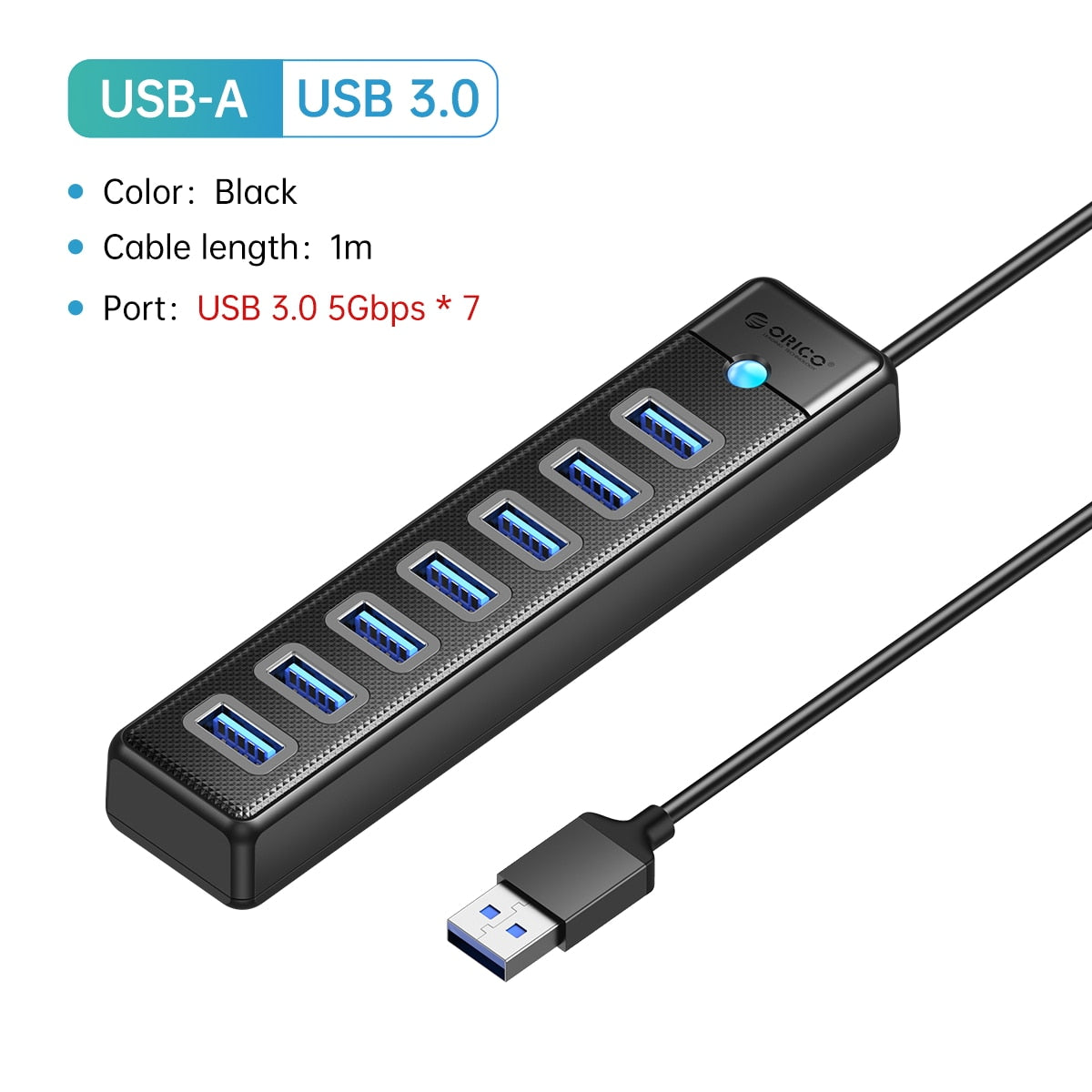 Multiprise 7 ports USB